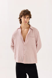 Pale Pink Gauze Holiday Shirt